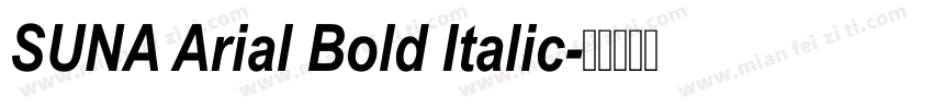 SUNA Arial Bold Italic字体转换